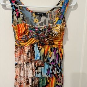 Multicolor Beaded Women's Top